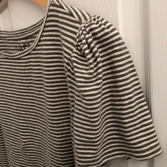 LOFT Puff Sleeve Sweater Tee - Picture 2 of 4